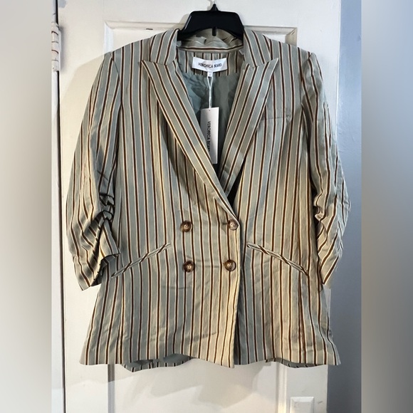 NWT VERONICA BEARD Kiernan Dickey Double-Breasted Striped Blazer 16 - Picture 5 of 15